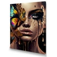 thumbnail image 1 of Designart Sensual Woman With Colorful Butterfly IX Canvas Wall Art, 1 of 5