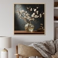 thumbnail image 1 of Designart "Sepia-Toned Nostalgia In Orchid Vase I" Orchids Floater Framed Canvas Art Print, 1 of 5