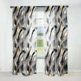 thumbnail image 1 of Designart "Sequined Glamour In Grey And Gold" Glam Room Darkening Curtain Single Panel, 1 of 6