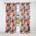 thumbnail image 1 of Designart "Serenade Of Coral In The Tropics III" Tropical Blackout Curtain Panels, 1 of 4