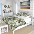 thumbnail image 1 of Designart "Serenade Of Green And Purple Bamboo In The Tropics IV" Tropical Bedding Covert Set - Tropical Bed Set With 1 Sham, 1 of 5