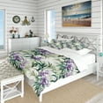 thumbnail image 1 of Designart "Serenade Of Green And Purple Bamboo In The Tropics VI" Tropical Bedding Covert Set - Tropical Bed Set With 1 Sham, 1 of 5