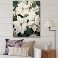 thumbnail image 1 of Designart "Serenade Of Wild White Poinsettia I" Poinsettias Wall Art Living Room, 1 of 7