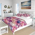 thumbnail image 1 of Designart "Serenading Seashells In The Tropics" Pink Coastal Bedding Covert Set - Nautical & Coastal Bed Set With 2 Shams, 1 of 5
