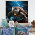 thumbnail image 1 of Designart "Serene Abstract Vista I" Animals Turtle Floater Framed Canvas Prints, 1 of 5