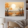 thumbnail image 1 of Designart "Serene Autumn Landscape Scene II" Minimalism Floater Framed Wall Art Living Room, 1 of 5