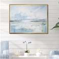thumbnail image 1 of Designart "Serene Beach Horizon In Soft Colors" Coastal Minimalism Floater Framed Canvas Art Print, 1 of 5