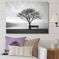 thumbnail image 1 of Designart "Serene Black And White Lakeside" Lakes Lakehouse Wall Decor, 1 of 7