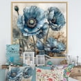thumbnail image 1 of Designart "Serene Blue Poppies" Poppies Floater Framed Canvas Prints, 1 of 5