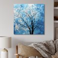thumbnail image 1 of Designart "Serene Blue Tree Minimalism I" Landscape Trees Canvas Wall Art, 1 of 7