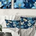thumbnail image 1 of Designart "Serene Blue White Floral Bliss III" Floral Printed Throw Pillow, 1 of 5