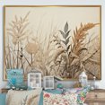 thumbnail image 1 of Designart "Serene Botanical Minimalism In Beige" Plants Floater Framed Canvas Art Print, 1 of 5