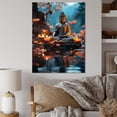 thumbnail image 1 of Designart "Serene Buddha Zen Tranquility I" Spiritual Canvas Wall Art - Global Pink Buddhism Hallway Wall Art Decor, 1 of 6