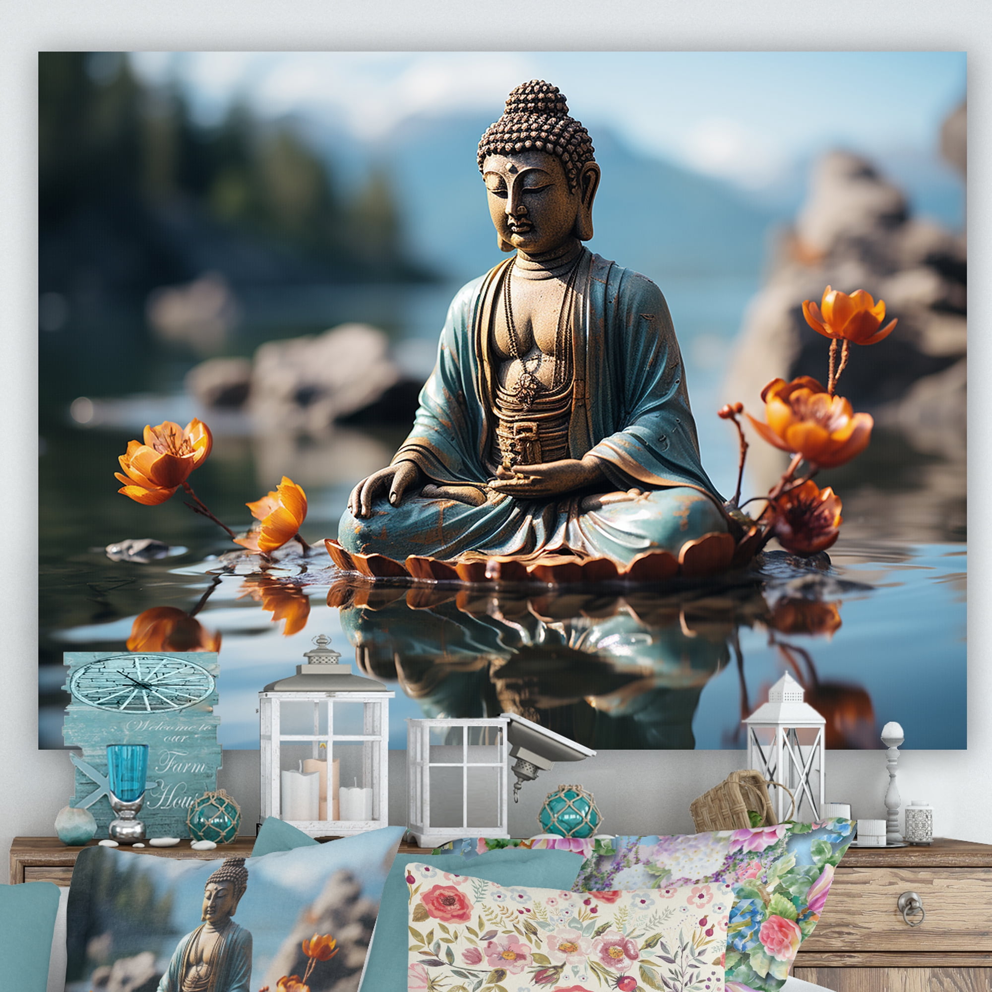 Designart "Serene Buddha Zen Tranquility II" Spiritual Wall Art