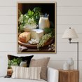 Designart "Serene Creamy Milk And Cheese" Dairy Floater Framed Canvas