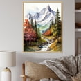 thumbnail image 1 of Designart "Serene Creek At Mountain Summit" Landscape Mountains Floater Framed Canvas Art Print, 1 of 5