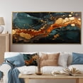 thumbnail image 1 of Designart "Serene Dream Gold and Green Abstract Marble III" Extra Large Abstract Framed Wall Art - Modern Gold Abstract Marble Entryway Framed Wall Art Print, 1 of 6