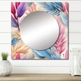 thumbnail image 1 of Designart "Serene Fern Bohemia" Floral Square Mirror For Wall Decor - Large Blue Square Mirror Printed Wall Decor - Cottage Square Living Room Mirror, 1 of 5