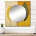 thumbnail image 1 of Designart "Serene Harmony in Honey-Colored Foliage II" Leaves Square Mirror For Wall Decor - Large Yellow Square Mirror Printed Wall Decor - Traditional Square Living Room Mirror, 1 of 5