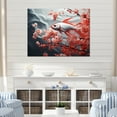 thumbnail image 1 of Designart "Serene Image Of Red And Grey Koi Fish Swimming II" Kois Fish Wall Decor, 1 of 1