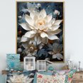 thumbnail image 1 of Designart "Serene Lotus Blossom I" Lotus Floater Framed Canvas Wall Art, 1 of 5