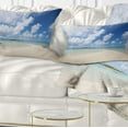 thumbnail image 1 of Designart Serene Maldives Beach under Clouds - Seascape Throw Pillow - 12x20, 1 of 5