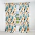 thumbnail image 1 of Designart "Serene Mandala In Boho Blue Florals" Floral Blackout Curtain Single Panel, 1 of 4