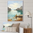 thumbnail image 1 of Designart "Serene Meditation by the Sea II" Spiritual Framed Wall Art - Global Yellow Meditation Bedroom Framed Canvas Wall Art, 1 of 6