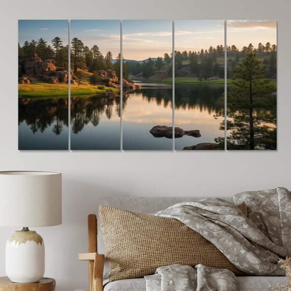 Designart "Serene Moments in Custer State Park, South Dakota I" South Dakota Metal Art Print Set