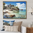 thumbnail image 1 of Designart "Serene Moments in Tulum, Mexico" Nautical & Beach Floater Framed Wall Decor, 1 of 7