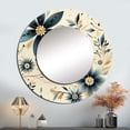 thumbnail image 1 of Designart "Serene Nomad Dreams" Geometric Beige Large Round Mirror - Round Bedroom Mirror Wall Decor - Modern Round Printed Mirror - 23" x 23", 1 of 6