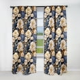 thumbnail image 1 of Designart "Serene Peony Elegance" Floral Blackout Curtain Single Panel, 1 of 4