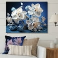 thumbnail image 1 of Designart "Serene Petals Of White And Blue Orchids" Orchids Canvas Art Print, 1 of 7