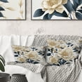 thumbnail image 1 of Designart "Serene Poppies in White and Blue" Floral Printed Throw Pillow, 1 of 5