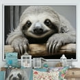 thumbnail image 1 of Designart "Serene Sloth Serenity" Sloth Floater Framed Canvas Wall Art, 1 of 5