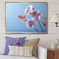 thumbnail image 1 of Designart "Serene Soft Pansy In Minimalist Style" Pansies Floater Framed Wall Art Living Room, 1 of 5