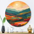 thumbnail image 1 of Designart "Serene Sun-Drenched Elegance III" Minimalism Landscape Metal Round Wall Decor, 1 of 5