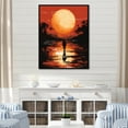 Designart "Serene Sunrise Serenity on Island II" Coastal Framed Wall