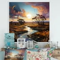 thumbnail image 1 of Designart "Serene Sunset Charm In Infinite Prairies" Prairies Floater Framed Canvas Wall Art, 1 of 5