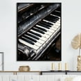 thumbnail image 1 of Designart "Serenity In Black And White Piano Keys IV" Music Floater Framed Canvas Prints, 1 of 5