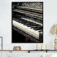 thumbnail image 1 of Designart "Serenity In Black And White Piano Keys" Music Floater Framed Canvas Art Print, 1 of 5