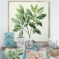 thumbnail image 1 of Designart "Serenity In Fresh Mint Minimalism Leaves I" Leaves Floater Framed Wall Art Prints, 1 of 5