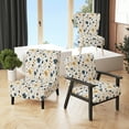thumbnail image 1 of Designart "Serenity In Minimalist Blue" Blue Floral Upholstered Accent Chair - Cottage Arm Chair For Bedroom, 1 of 5
