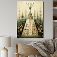 thumbnail image 1 of Designart "Serenity In Nature Beige Native Tipi" Floral Canvas Print, 1 of 5