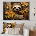 thumbnail image 1 of Designart "Serenity Sloth Resting on a Branch II" Animals Floater Framed Wall Decor, 1 of 7