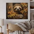 thumbnail image 1 of Designart "Serenity Sloth Resting on a Branch II" Animals Print on Natural Pine Wood, 1 of 5