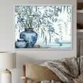 thumbnail image 1 of Designart "Serenity With Chinese Influence In Blue Bamboo" Bamboo Floater Framed Canvas Prints, 1 of 5