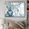 thumbnail image 1 of Designart "Serenity With Chinese Influence In Blue Bamboo" Bamboo Picture Framed Canvas Prints, 1 of 5
