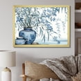 thumbnail image 1 of Designart "Serenity With Chinese Influence In Blue Bamboo" Bamboo Picture Framed Canvas Prints, 1 of 1