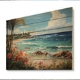 thumbnail image 1 of Designart "Serenity in Tropical Blues III" Nautical & Beach Print on Natural Pine Wood, 1 of 5